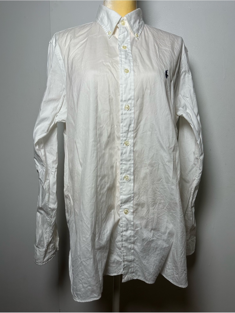 Classic Ralph Lauren White Oxford Shirt - Size 16 (34-35)